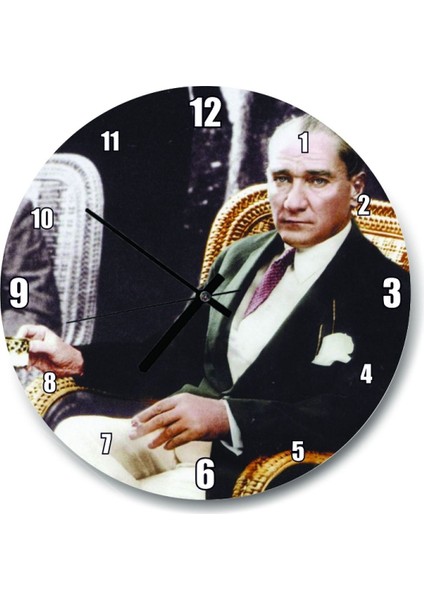Mustafa Kemal Atatürk Kahve Içerken Duvar Saati
