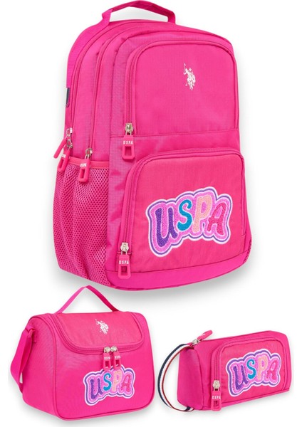 U.s. Polo. Assn. PLACAN25027 Kız Çocuk Okul Çantası Seti Pembe