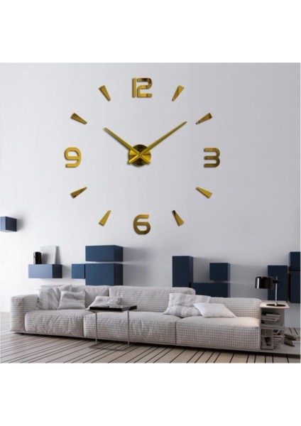 3D Dekoratif Duvar Saati Pleksi