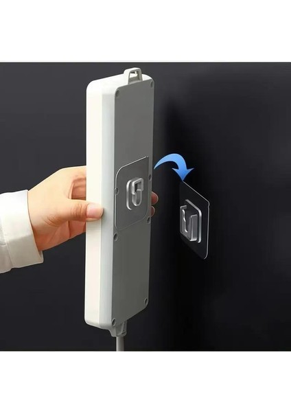 10 Çift Yapışkanlı Geçmeli Klips Askı Eşya Tablo Resim Duvar Askısı Banyo Sabitleme Askısı