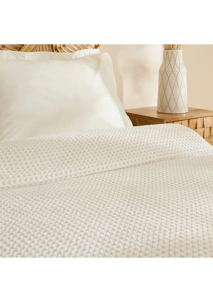 Mady Cotton Waffle Çift Kişilik Tek Pike Beyaz fırsatları