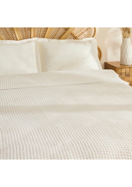 Mady Cotton Waffle Çift Kişilik Tek Pike Beyaz indirimleri