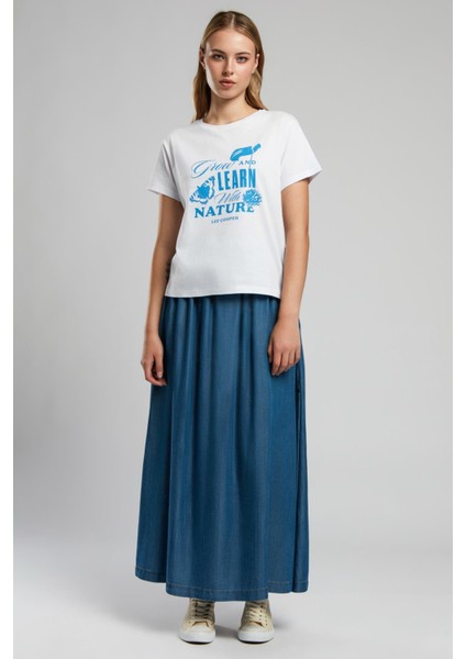 Grow Kadın O Yaka T-Shirt Beyaz