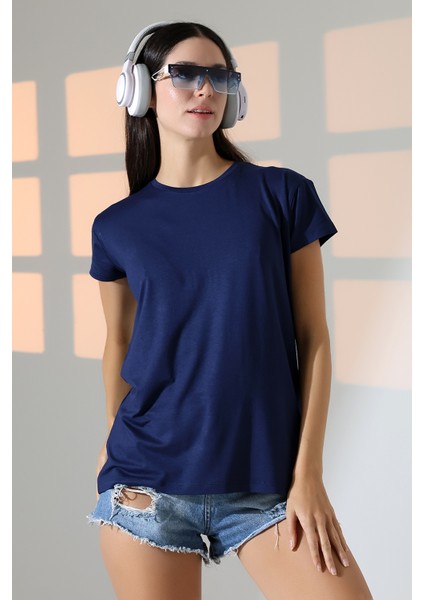 Salaş Bisiklet Yaka T-Shirt 21256 Antrasitmelanj