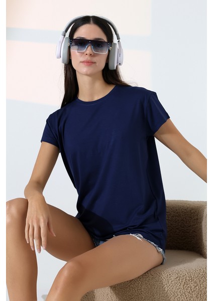 Salaş Bisiklet Yaka T-Shirt 21256 Antrasitmelanj