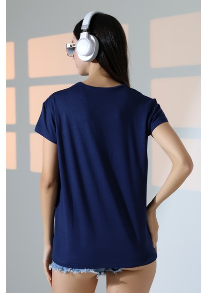Salaş Bisiklet Yaka T-Shirt 21256 Antrasitmelanj