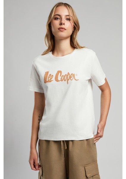 Londonlogo Kadın O Yaka T-Shirt Ekru fırsatları