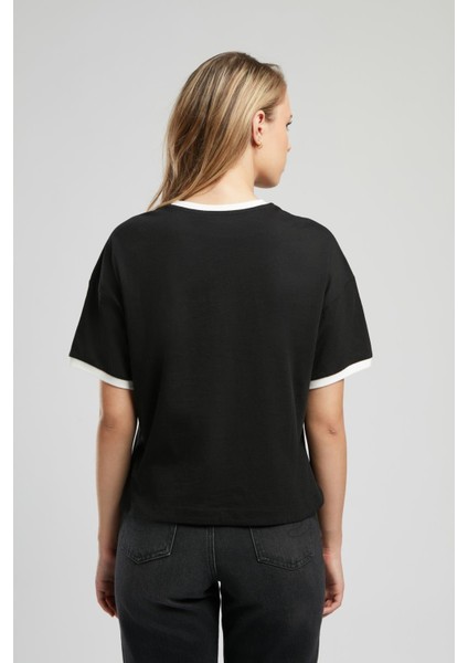 Briana Kadın O Yaka T-Shirt Siyah modelleri