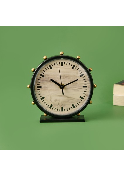 Deco Timon Masa Saati - Siyah - 18 cm