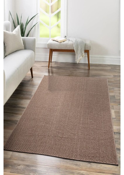 Tm-01 Sisal Jut Hasır Model Tek Renk Dokuma Yıkanabilir Toz Vermez Halı Krem