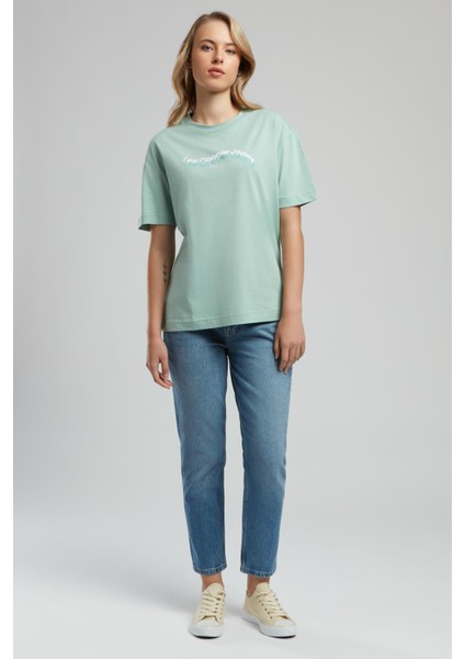 Wave Kadın O Yaka T-Shirt Mint