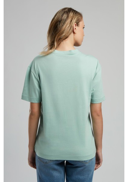 Wave Kadın O Yaka T-Shirt Mint modelleri