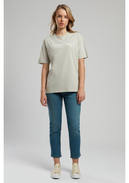 Wave Kadın O Yaka T-Shirt Mint