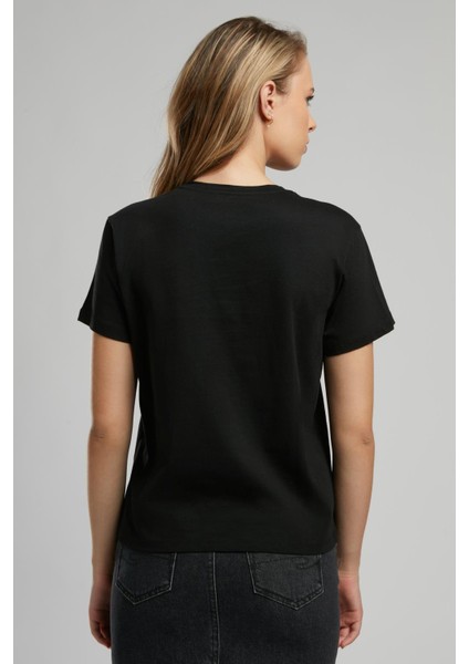 Brighton Kadın O Yaka T-Shirt Siyah modelleri