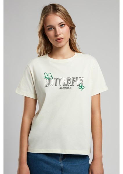 Butterfly Kadın O Yaka T-Shirt A. Sari modelleri