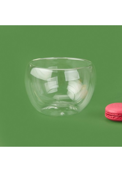 Çift Cidarlı Cam Kase - Şeffaf - 10X7 cm fiyatları