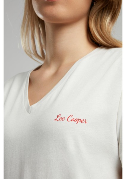 Sade Kadın V Yaka T-Shirt Ekru Ekru fiyatları