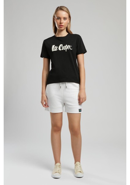 Londonlogo Kadın O Yaka T-Shirt Siyah