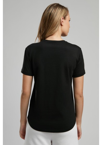 Londonlogo Kadın O Yaka T-Shirt Siyah modelleri