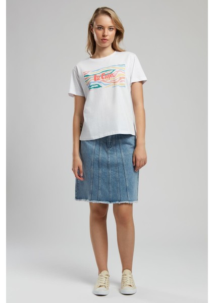 Zebrars Kadın O Yaka T-Shirt Beyaz