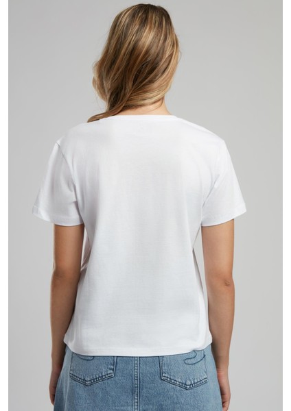 Zebrars Kadın O Yaka T-Shirt Beyaz modelleri