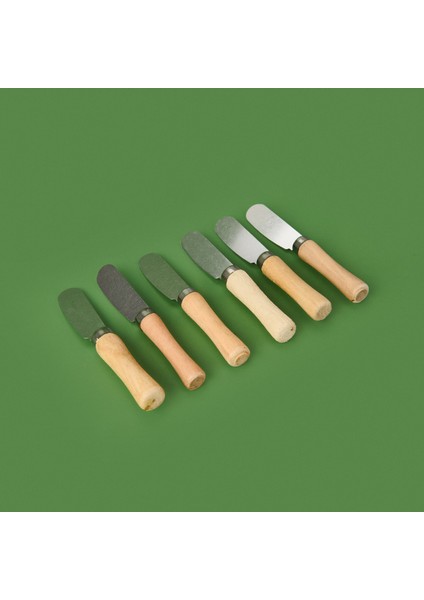 6'lı Tereyağı Bıçağı - Gri / Açık Kahverengi - 11 cm modelleri