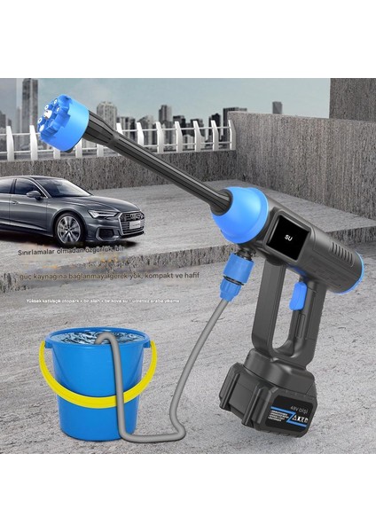 Mdhl 8109 Fırçasız Motorlu Şarjlı Basınçlı Yıkama Makinesi Taşınabilir Araba Yıkama Makinesi