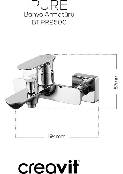 Pure Batarya Seti 3’lü Banyo-Lavabo-Eviye