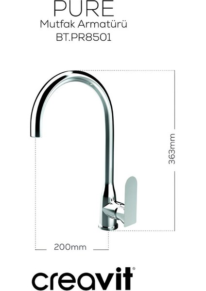 Pure Batarya Seti 3’lü Banyo-Lavabo-Eviye