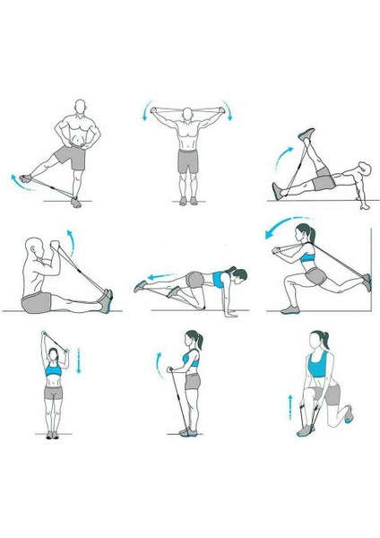 2 Adet Pilates Ipi Jimnastik Lastiği Egzersiz Bant Yoga Plates Lastik Spor Kondisyon Direnç Lastiği