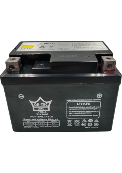 Ortec 12V 4AH (YTX4A-BS) Motosiklet Aküsü