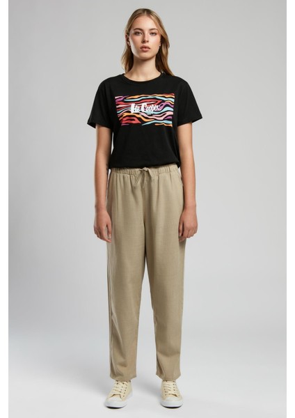 Alberta Kadın Dokuma Pantolon Bej