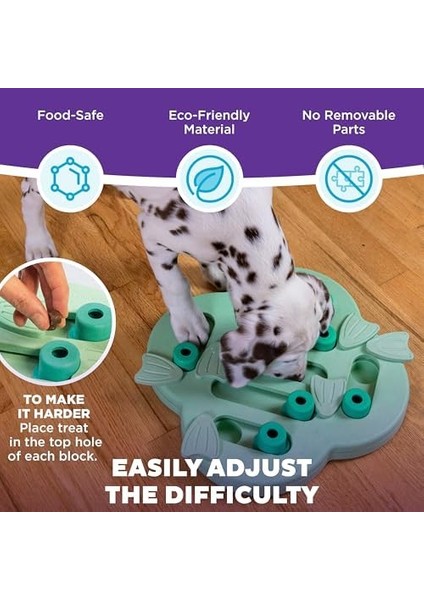 Nina Ottosson Yavru Köpek Hide N' Slide - Köpekler Için Etkileşimli Ödül Düşünme Oyuncağı - Yeşil