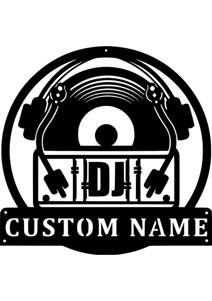 Kişiye Özel Dj Mixer Mdf Lazer Kesim Duvar Tablosu