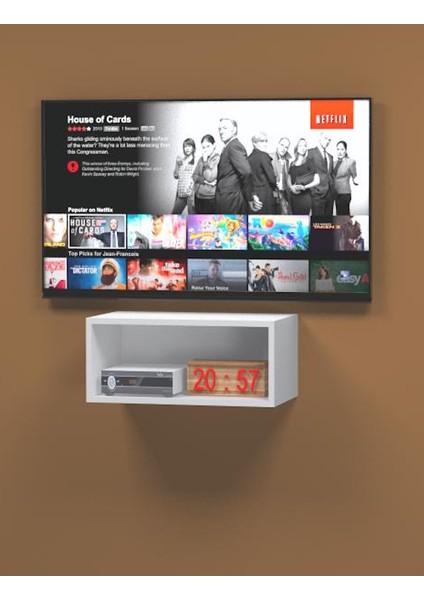 Tv Sehpası Dolabı Minimal Uydu Dolabı