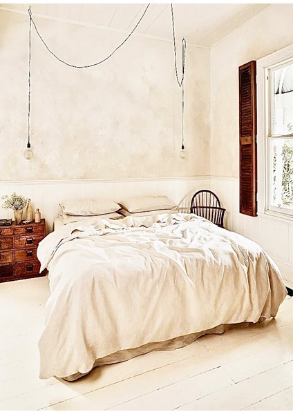 Çift Kişilik Keten Nevresim TAKIMI(%100 Yıkanmış Fransız Keten) fırsatları