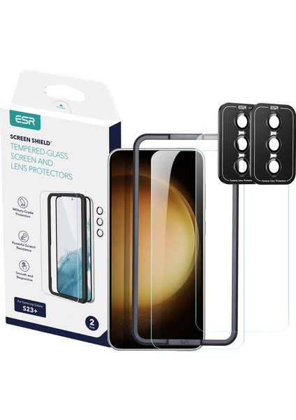 Samsung S23 Plus Armorite Cam Ekran Koruyucu 2 Adet + Kamera Lens Koruyucu Set