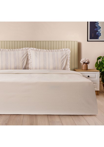Soft Friluce Çift Kişilik Pike Seti - Açık Kahverengi