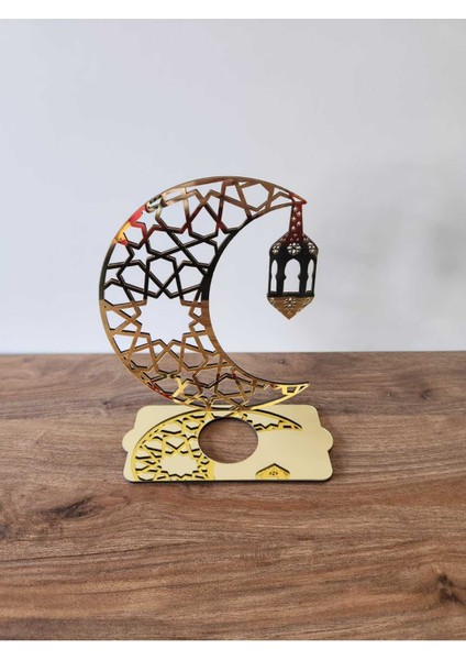 Ramazan Süsü Çift Yönlü Aynalı Gold/siyah Işıklı Dekoratif Yansıtmalı Mumluk Fener Selçuklu Desen fırsatları