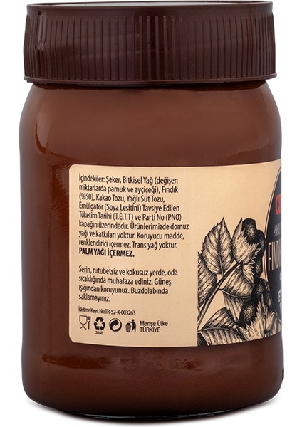 Fındık Parçacıklı Kakaolu Fındık Kreması 350 gr %50 Fındık Cebel Çikolata (2 Adet x 350 Gr)