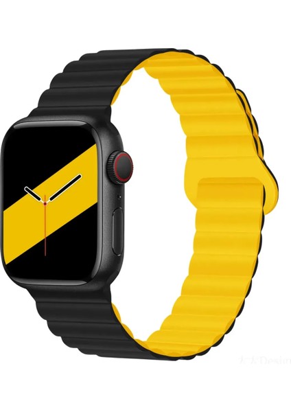 Digizone Apple Watch Series 2/3/4/5/6/7/8/9/se 38MM 40MM 41MM Uyumlu Mıkantıslı Silikon Kordon