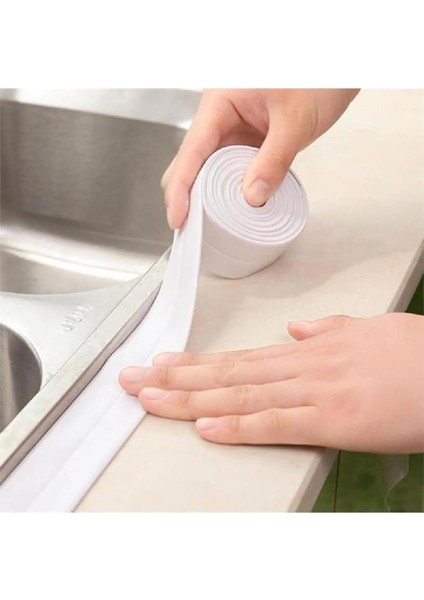 3,2 Metre 38 mm Su Sızdırmaz Lavabo Küvet Tezgah Kenar Derz Bandı Banyo Mutfak Pencere Bandı