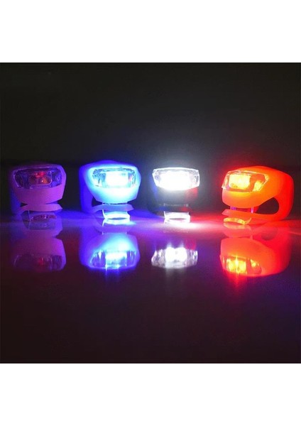 2 Adet LED Işıklı 3 Fonksiyonlu Bisiklet Scooter Işık Su Geçirmez Flaşör Seti