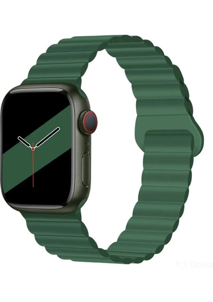 Digizone Apple Watch Series 2/3/4/5/6/7/8/9/se 38MM 40MM 41MM Uyumlu Mıkantıslı Silikon Kordon