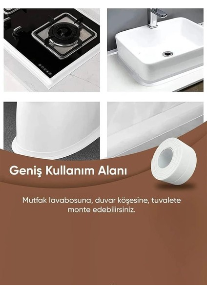 3,2 Metre 38 mm Beyaz Su Geçirmez Sizdirmaz Bant Ev Küvet Lavabo Mutfak Kenar Bandı Su Geçirmez Bant modelleri