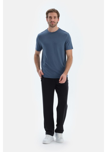 Indigo Bisiklet Yaka Kısa Kollu Regular Modal Tişört fırsatları