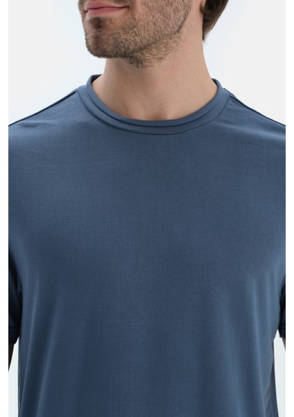 Indigo Bisiklet Yaka Kısa Kollu Regular Modal Tişört indirimleri