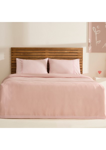 Maisy Bambu Çift Kişilik Pike Takımı Pudra