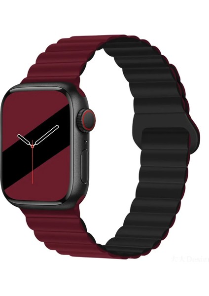 Digizone Apple Watch Series 2/3/4/5/6/7/8/9/se 38MM 40MM 41MM Uyumlu Mıkantıslı Silikon Kordon