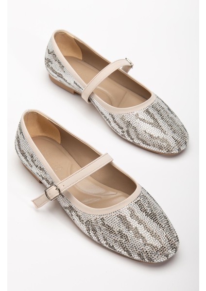 Suins Gesto Taş Kaplamalı Kadın Babet Ayakkabı modelleri